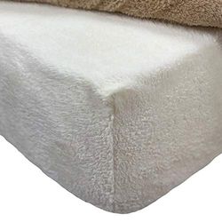 Brentfords Lenzuolo con angoli elasticizzati in pile termico, morbido e di lusso, in poliestere, color avorio crema, per letto singolo
