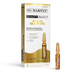 Marny's Blistry kosmetyczne Flash Ultimate - efekt liftingu - 7 ampułek 2 ml na dwa tygodnie - kwas hialuronowy, Pre - Proteoglikany i Pelvetia 60 g