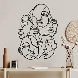 Hanah Home Elegante accesorio decorativo de pared de metal negro, 42 x 60 cm, 100% metal, 1,5 mm de grosor, fácil montaje en pared, perfecto para decoración moderna del hogar