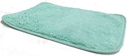 Atene Home Textile Lisa - Antiscivolo Tappetino da Bagno di Cotone e American Curl, 40 x 60 cm, Verde Acqua