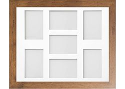 Frame Company Watson Rustic Multi-Aperture Photo Frame with Mount, 20x16 for 6x4 (x7) * Choice of Frame Colour and Mount Design* NEW