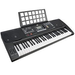 Axus AXP2 draagbaar elektronisch keyboard, 61 aanslaggevoelige pianotoetsen, inclusief stroomadapter en muziekstandaard