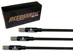 Tubes en tresse Accossato noir carbone pour Mitsubishi Lancer Evolution 5/6, nombre de tubes : 3