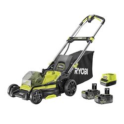 Ryobi - Tondeuse poussée Brushless 18V One+ 40 cm - 2 Batteries 4Ah & Chargeur - RY18LMX40C-240