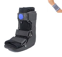 Amsahr regolabile ortopedico gonfiabile Walker Boot polimero a basso Top Air Walker - a medio compreso Wrist Band