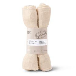 UPCIRCLE Organic Muslin Cloths (2pcs) Certified Organic – Removes Make Up - Double-Layered and Eco Friendly - for All Skin Types