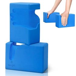 Yes4All Yogablokken, set van 2 push-upblokken, accessoires, comfortabele polsondersteuningsapparatuur voor vrouwen, mannen, beginners, EVA-schuimsteen voor grip, sterkte, balans, fitness en oefening