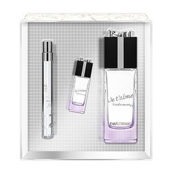 JE T'AIME Tendrement Coffret Cadeau pour Femme Eau de Parfum 100 ml + Miniature 10 ml + Vapo de Sac 12 ml • EVAFLORPARIS