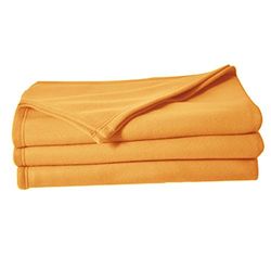 POYET MOTTE poleco Fleece Blanket Polyester Honey, polyester, hot honey, 240x220 cm