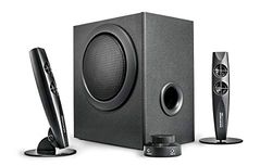 Wavemaster STAX - Sistema de colunas 2.1 ativos (46 Watts) para uso com TV/Tablet/Smartphone/PC, preto (66201)