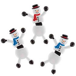 Baker Ross bonhommes de neige grimpeurs (paquet de 6) - Mini jouets, coloris assortis