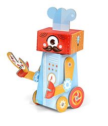 Krooom 39 x 39 x 27 cm, Little Helper Magazine och Organizer-papper (vit/svart)