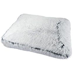 LOVE STORY Cuscino rettangolare in poliestere 100 x 70 x H10 cm, Fluffy Bianco Chinato