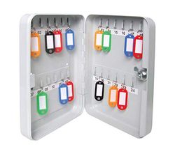 KIPPEN 10001A Key Cabinet with 24 Hooks Silver