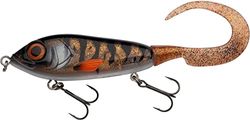 Abu Garcia Svartzonker McMy Tail Jerkbait - Clear High-Impact ABS, milieuvriendelijk verzwaard, realistisch 3D-effect, zoet- & zoutwatervissen, Motoroil Burbot 17 cm