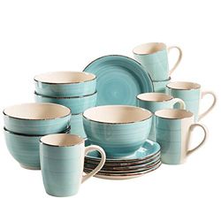 MÄSER 931496 Bel Tempo Frukostuppsättningsset, Turkos, 18 Delar