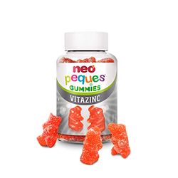 Neo Peques - Multivitamines Gommes pour Enfants à Partir de 3 Ans - 30 Unités (1 Mois) - Ingrédients 100% Naturels - 6 Vitamines Essentielles et Zinc pour le Système Immunitaire - Goût de Fraise