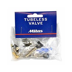 Mitas Juego DE VALVULAS TUBELESS, Adultos Unisex, Negro, Normal