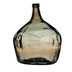 NATURAL LIVING Dame Jeanne 16L Recycle Amber Glass Vase D29 cm X H42CM