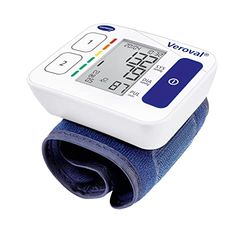 VEROVAL, Tensiómetro de Muñeca Digital Compact, Medidor de Tensión Arterial, Aparato para Medir la Tensión Arterial, Medición Rápida y Precisa, Ergonómico, 200 Lecturas, Talla Universal (22-42cm)