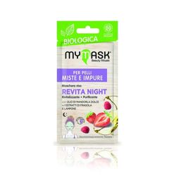 My Mask, Linea Bio, Maschera Viso Revita-Night, Adatta a Tutti i Tipi di Pelle, Confezione da 8 ml