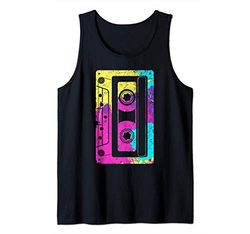 Cassetta Tape Mixtape Retro Music anni '80 e '90 Costume Canotta