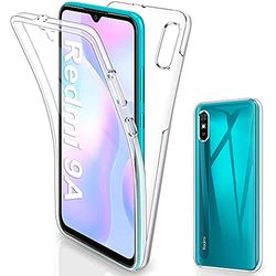 Etui kompatybilne z Xiaomi Redmi 9A 360° Pełna osłona z przodu z tyłu silikonu, przezroczysta.
