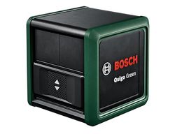 Bosch laser lignes Quigo Green avec pince universelle MM 2 (laser vert pour une meilleure visibilité, boîtier en plastique recyclé, dans boîte carton)