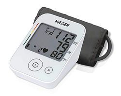 HAEGER DIGI HEART - Tensiómetro - circunferencia del brazalete: 22cm - 30cm, detección de arritmia cardíaca, clasificación de nivel de presión arterial, bolsa para el almacenamiento