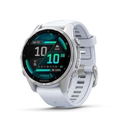 Garmin fēnix ​​8-43mm - Reloj de Alto Rendimiento GPS Multideporte con Pantalla táctil AMOLED, Linterna LED, Altavoz y micrófono Integrados, Mapas y hasta 10 días de autonomía, Blanco