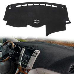 HanLanKa Copertura per cruscotto Compatibile con Lexus RX330 2004-2006, RX350 2007-2009, RX400h 2006-2008, Nero con Fori centrali per Altoparlanti
