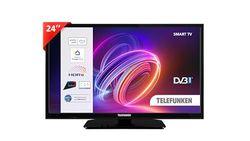 TELEFUNKEN 2025 Smart TV 24" HD Ready TE24553B45V2DZ, TV LED 24 Pollici con Alexa Integrata, Compatibile con Alexa e Google Assistant, Digitale DVB-T2, Dolby Vision HDR10, Dolby Audio