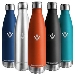 Vikaster Borraccia acciaio, 750ml Borraccia, Borraccia acciaio inox Mantiene Caldo per 12 Ore/Freddo 24 Ore, Borracce Senza Perdite, Borraccia Adatto Bambini, Adulto, Scuola, Outdoor