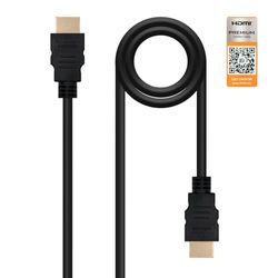 PRENDELUZ Gecertificeerde HDMI 2.0-kabel 4K @60Hz A/M-A/M, zwart, 2 m, ideaal voor HD-video- en audio-overdracht.