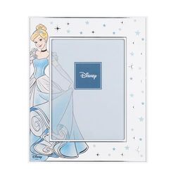 VALENTI & CO. - Disney Princess Cinderella - Träram 13 x 18 cm - Bordsfotoram med silverdetaljer - Presentidé Födelse Flicka eller Dopgåva - Fotoram för Barnrum