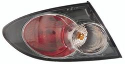 PROPOSTEONLINE Optical Assembly Made for Mazda 6 from 2005 to 2008 Rear Left East. with Smoked Crystal Glass