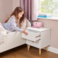 Liberty House Toys Kids Bedroom Playroom Storage Cabinets 2 Drawer,White,H45 x W38 x D30cm