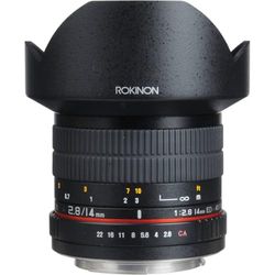 Rokinon Lente ultralarga FE14M-C de 14 mm F2,8 para Canon (preto)