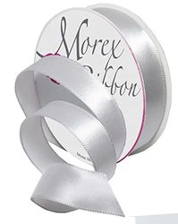Morex Ribbon Ribbon, Silver, 5/8 inch by 10 Yards