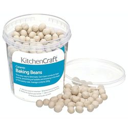 KitchenCraft Bolos de cerâmica para pastelaria cega, laváveis e reutilizáveis, cerâmica resistente ao calor, 500 g
