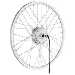 windmeile | E-Bike Hub Motor Hinder Bike, Spoked, Silver, 26', 48V/250W, E-Bike, Electric Bike, Pedelec