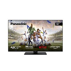 Panasonic TX-50MX600E, Smart TV LED 4K Ultra HD de 50 Pulgadas, Alto Rango Dinámico (HDR), Linux TV, Dolby Atmos y Dolby Vision, Asistente de Google y Amazon Alexa, Bluetooth, Negro