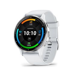 Garmin Venu 3 GPS 45mm Smartwatch, AMOLED Touchscreen, All-day Advanced Health & Fitness Features, Voice Functionality, Music Storage, Wellness Smartwatch with up to 14 days battery life, Whitestone