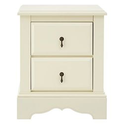 Premier Housewares Florence 2 Drawer Chest, MDF, Ivory, 50 x 42 x 61 cm