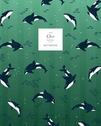 Orca Notebook - Ruled Pages - 8x10 - Large: (Emerald Edition) Fun notebook 192 ruled/lined pages (8x10 inches / 20.3x25.4 cm / Large Jotter)