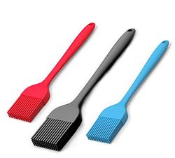 Pritogo Pastry Brush Set of 3 (1 Large, 2 Small) Heat-Resistant Silicone Brush Grill Brush Roasting Brush for Cooking BBQ - up to 200°