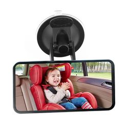 Car Mirror Baby Rear Facing Seat,HD 4.5" 360°Rotatable&Vacuum Suction Cup Mount Baby Car Mirror for Windshield,Dashboard,Ideal Preferred Rear View Mirror for Parents