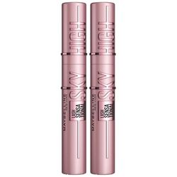 Maybelline New York Lash Sensational Sky High Mascara, Volumising & Lengthening, Washable Flake-Free Formula: Black + Brown (Duo Bundle)