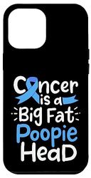 Carcasa para iPhone 15 Plus Cinta de concienciación sobre el cáncer de próstata azul Poopie Head Chemo