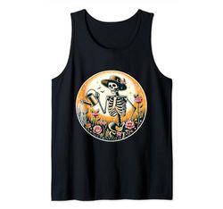 Plantas de regadera Skeleton Gardener Camiseta sin Mangas